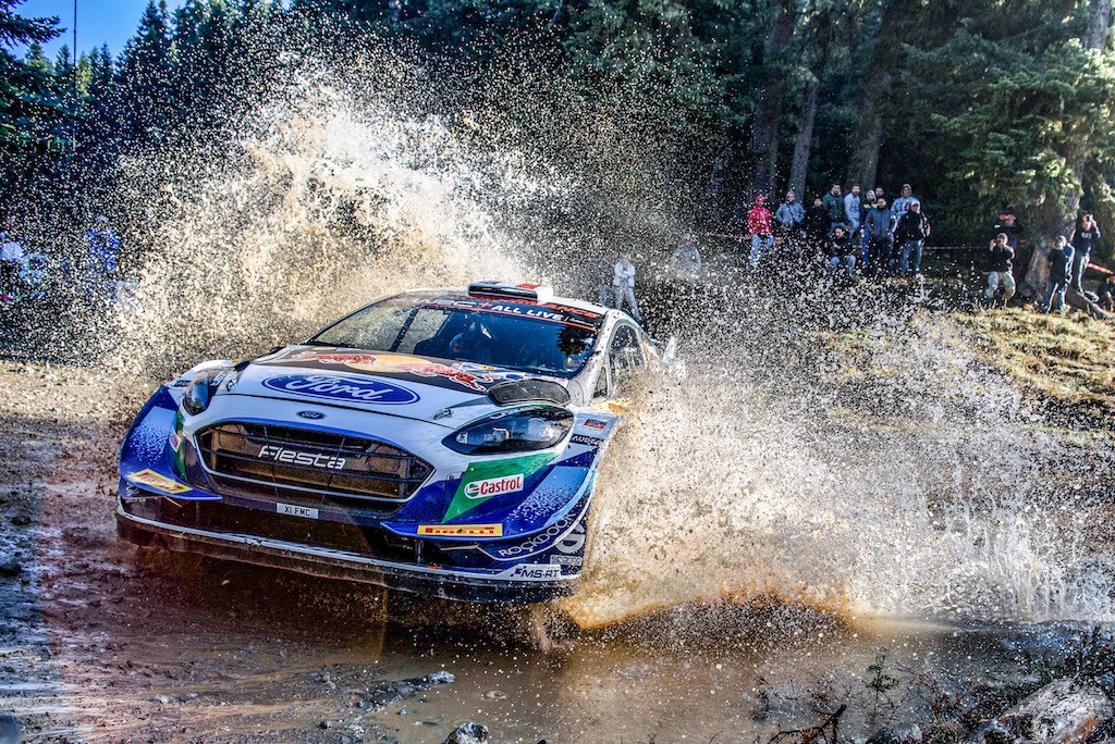 Starkes Ergebnis für die Rallye-Fiesta von M-Sport Ford bei der Akropolis-Rallye Griechenland: Adrien Fourmaux / Renaud Jamoul verlieren fünfte Position auf der letzten Etappe ohne eigenes Verschulden, freuen sich aber über Platz sieben. Foto (c) OBS M-Sport Ford Fotograf: Ford-Werke GmbH