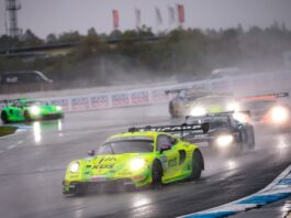 Thomas Preining gewann das Regenrennen der DTM in Hockenheim DTM, 15. + 16. Rennen Hockenheimring 2025 - Foto: Gruppe C Photography