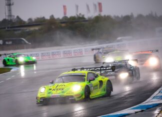 Thomas Preining gewann das Regenrennen der DTM in Hockenheim DTM, 15. + 16. Rennen Hockenheimring 2025 - Foto: Gruppe C Photography