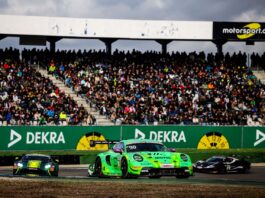 n seinem Porsche 911 GT3 R fuhr Ayhancan Güven zum Sieg DTM, 15. + 16. Rennen Hockenheimring 2025 - Foto: Gruppe C Photography