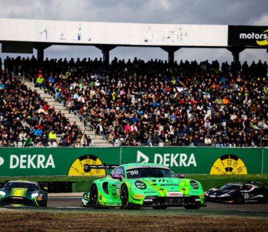 n seinem Porsche 911 GT3 R fuhr Ayhancan Güven zum Sieg DTM, 15. + 16. Rennen Hockenheimring 2025 - Foto: Gruppe C Photography