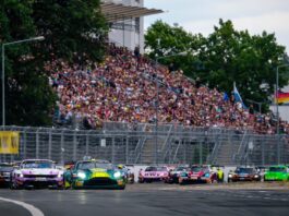 DTM- Nicki Thiim feiert perfektes Wochenende in Nürnberg DTM, 7. + 8. Rennen Norisring 2026 #7 Aston Martin Vantage AMR GT3 EVO, Comtoyou Racing: Nicki Thiim, #64 Ford Mustang GT3, HRT Ford Racing: Finn Wiebelhaus -Foto by Gruppe C Photography