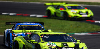 Mirko Bortolotti entschied das mitreißende Duell gegen Verfolger Ricardo Feller für sichDTM, 9. + 10. Rennen Lausitzring 2023 - Foto: Gruppe C Photography