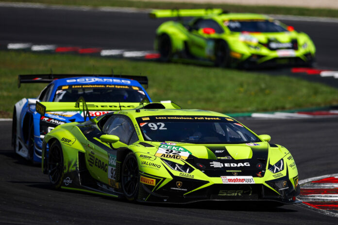 Mirko Bortolotti entschied das mitreißende Duell gegen Verfolger Ricardo Feller für sichDTM, 9. + 10. Rennen Lausitzring 2023 - Foto: Gruppe C Photography