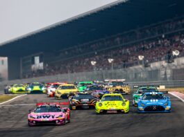 Matteo Cairoli ging als Pole-Setter in den elften Meisterschaftslauf DTM, 11. + 12. Rennen Nürburgring 2026 #22 Mercedes-AMG GT3 EVO, Landgraf Motorsport: Lucas Auer, #14 Ferrari 296 GT3 EVO, EMIL FREY RACING: Matteo Cairoli - picture by Gruppe C Photography