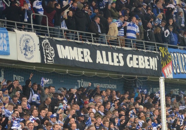 MSV Duisburg immer alles geben