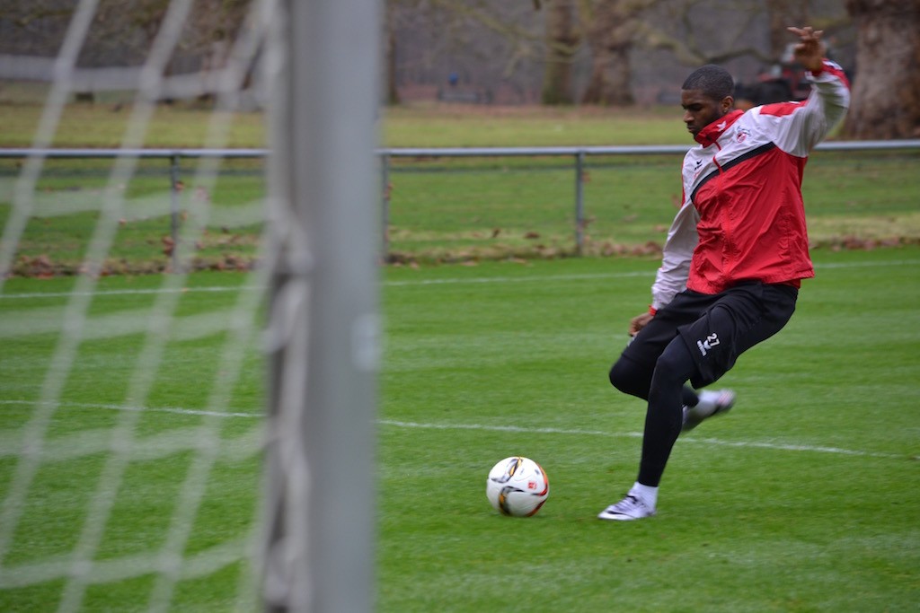 FC Training Anthony Modeste lässt es krachen