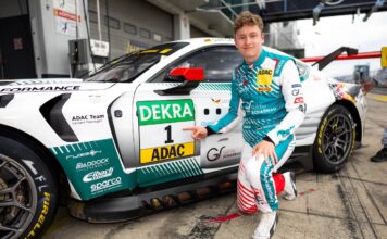 Youngster Finn Wiebelhaus gewann 2025 das ADAC GT Masters Rennen Nürburgring, - Foto: Gruppe C Photography