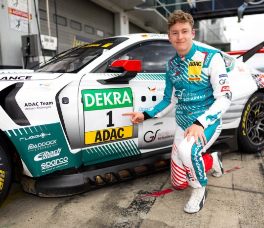 Youngster Finn Wiebelhaus gewann 2025 das ADAC GT Masters Rennen Nürburgring, - Foto: Gruppe C Photography