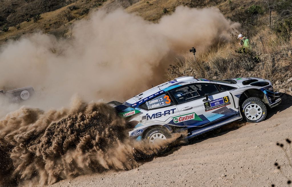 Podiumsergebnis Platz 3 für Teemu Suninen/Jarmo Lehtinen und den Ford Fiesta WRC bei der WM-Rallye Mexiko. Foto(c) 