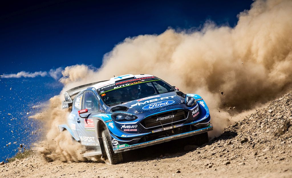 Eine Rallye mit zwei Gesichtern: Ford setzt sich für spanischen WM-Lauf ehrgeizige Ziele. Teemu Suninen / Jarmo Lehtinen haben ihren Status als Geheimfavoriten längst abgelegt und peilen mit dem Ford Fiesta WRC ein Podiumsresultat an. Foto (c) 