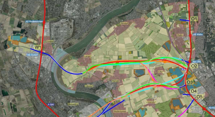 Visonen zur Rheinspange visualisiert. Urheber: StraßenNRW