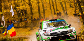 SKODA Motorsport bei der Rallye Ungarn: Andreas Mikkelsen erreichte zusammen mit Beifahrer Elliott Edmondson im SKODA FABIA Rally2 evo des Teams Toksport WRT Rang sechs - genug für den vorzeitigen Gewinn des Europameistertitels. Foto(c) Skoda Auto Deutschland GmbH Fotograf: Skoda Auto Deutschland GmbH