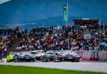Thierry Vermeulen führte das Feld zunächst an und belegte am Ende Rang zwei DTM, 13. + 14. Rennen Red Bull Ring by VKB-Bank 2025 - Foto: Gruppe C Photography
