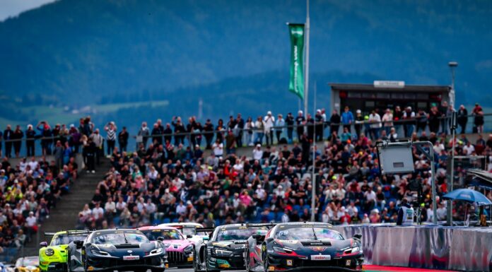 Thierry Vermeulen führte das Feld zunächst an und belegte am Ende Rang zwei DTM, 13. + 14. Rennen Red Bull Ring by VKB-Bank 2025 - Foto: Gruppe C Photography