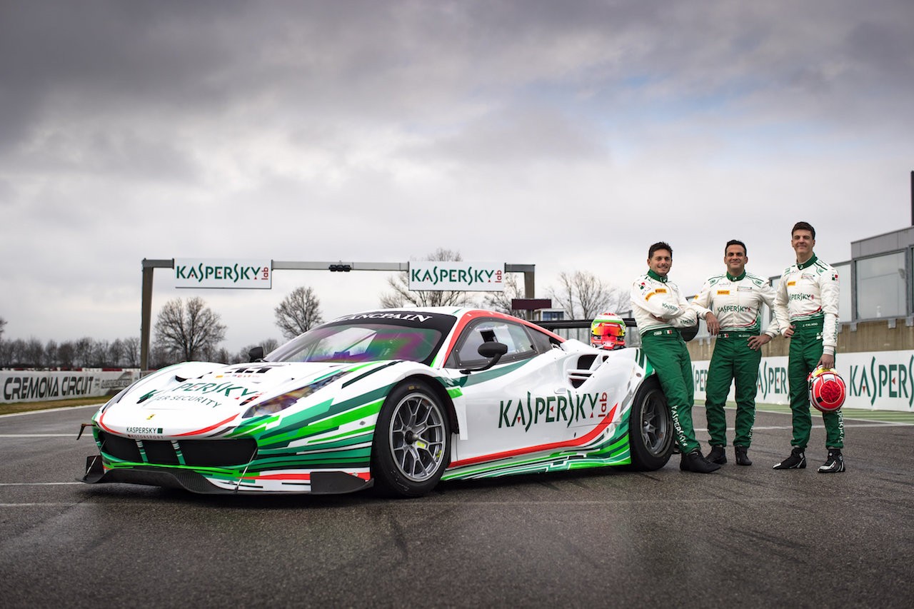 Giancarlo Fisichella, Marco Cioci,James Calado Blancpain GT Ferrari 488GT3 Drivers Kaspersky Motorsport Photo: Drew Gibson