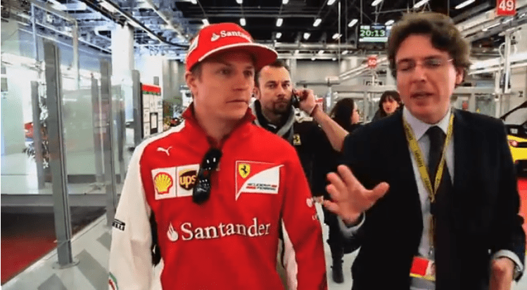 Kimi in Maranello visiting Ferrarri Team 3 days