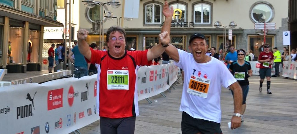 Jazzie und Klausi beim RheinEnergie Halbmarathon :-)