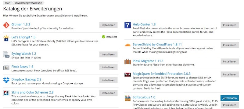plesk-erweitern