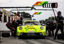 Manthey EMA überzeugte am Auto von Thomas Preining mit schnellen Reifenwechseln DTM, 7. + 8. Rennen Norisring 2025 - Foto: Gruppe C Photography