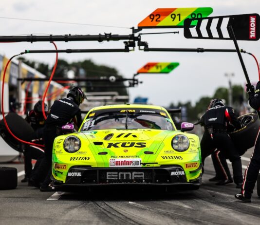 Manthey EMA überzeugte am Auto von Thomas Preining mit schnellen Reifenwechseln DTM, 7. + 8. Rennen Norisring 2025 - Foto: Gruppe C Photography