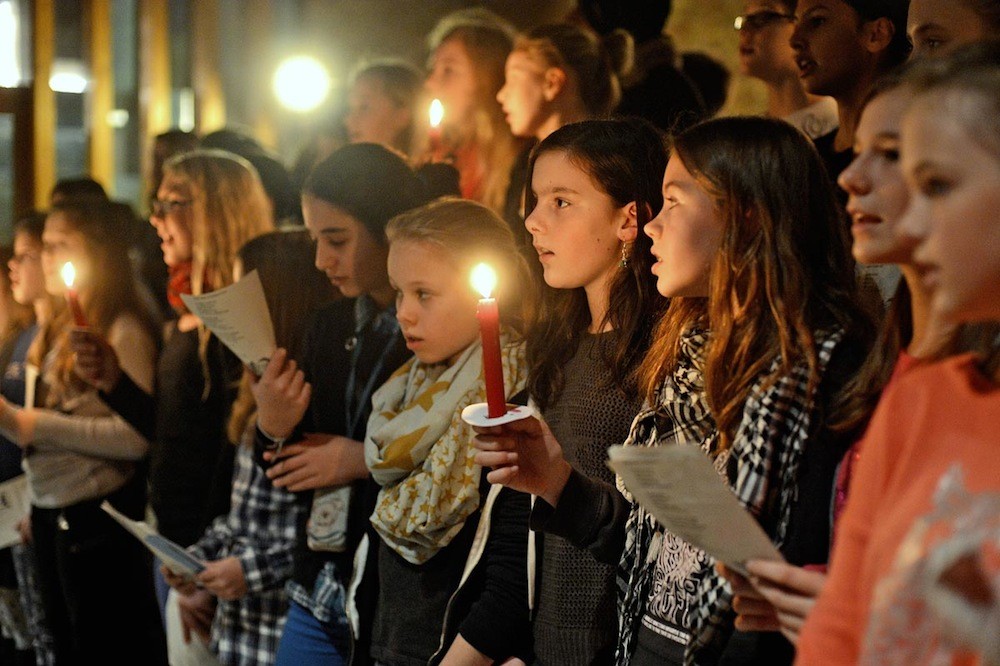 Weihnachtssingen Gesamtschule Rodenkirchen Foto 2 Gerhard Richter Köln